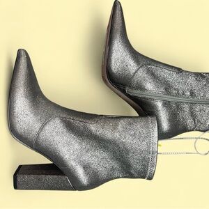 Jessica Simpson Glittery Silver Heeled Boots